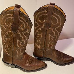 Women's Tony Lama Brown Western Boots, Size 5 B